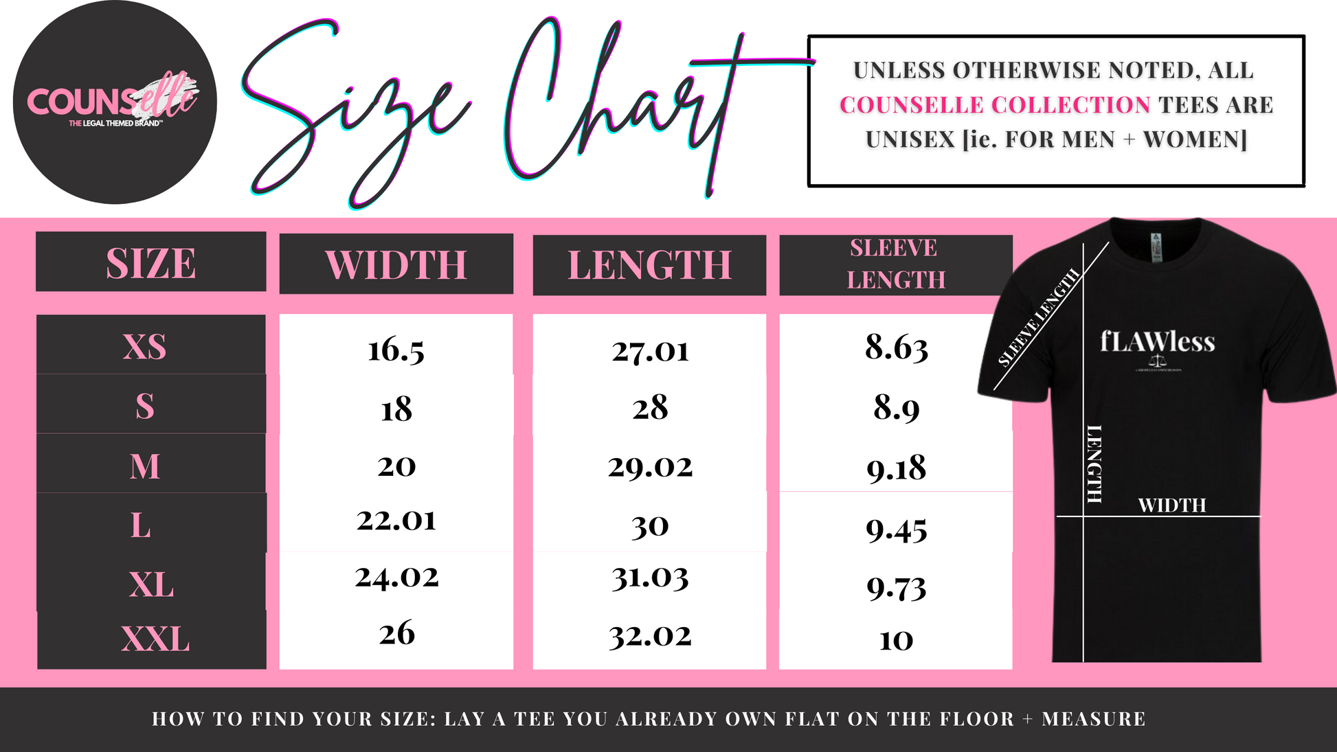 Size Chart - The "Juneteenth" Tee -