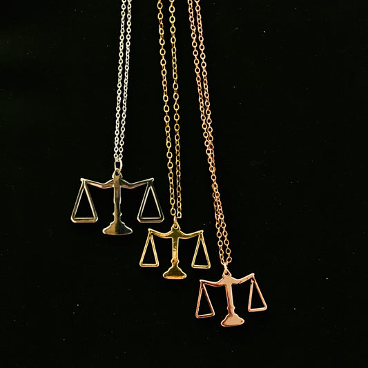 The "Tip The Scales" Justice Scales Necklace