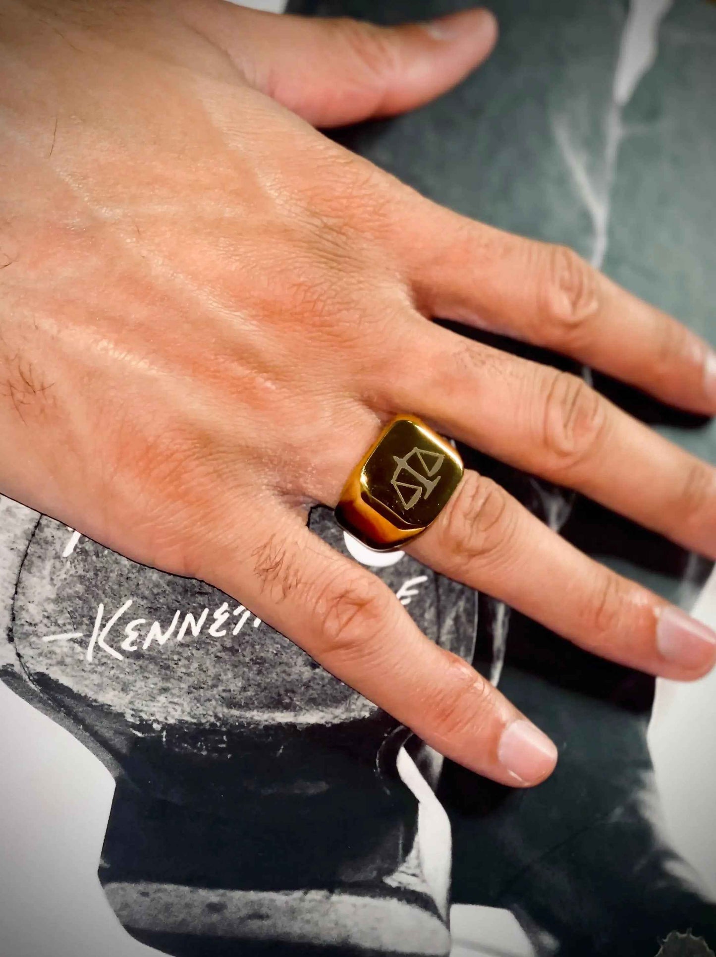 The "Tip The Scales" Justice Scales Ring