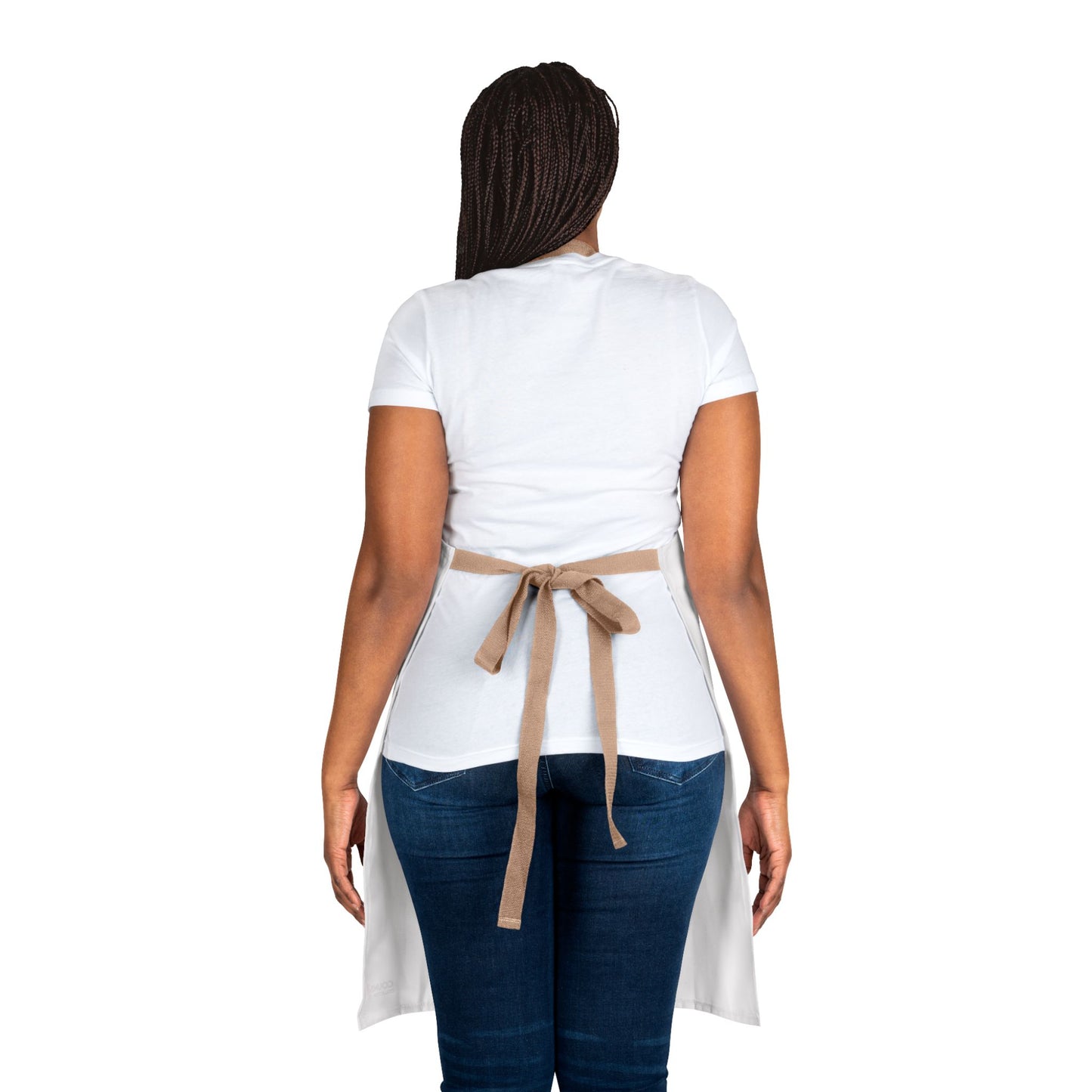 A white apron with the text "I'm not a regular mom, I'm a #lawyermom! - "The "Lawyer Mom" Apron by THE COUNSELLE COLLECTION™