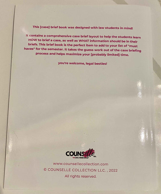 The "[Case] Brief Book" !!
