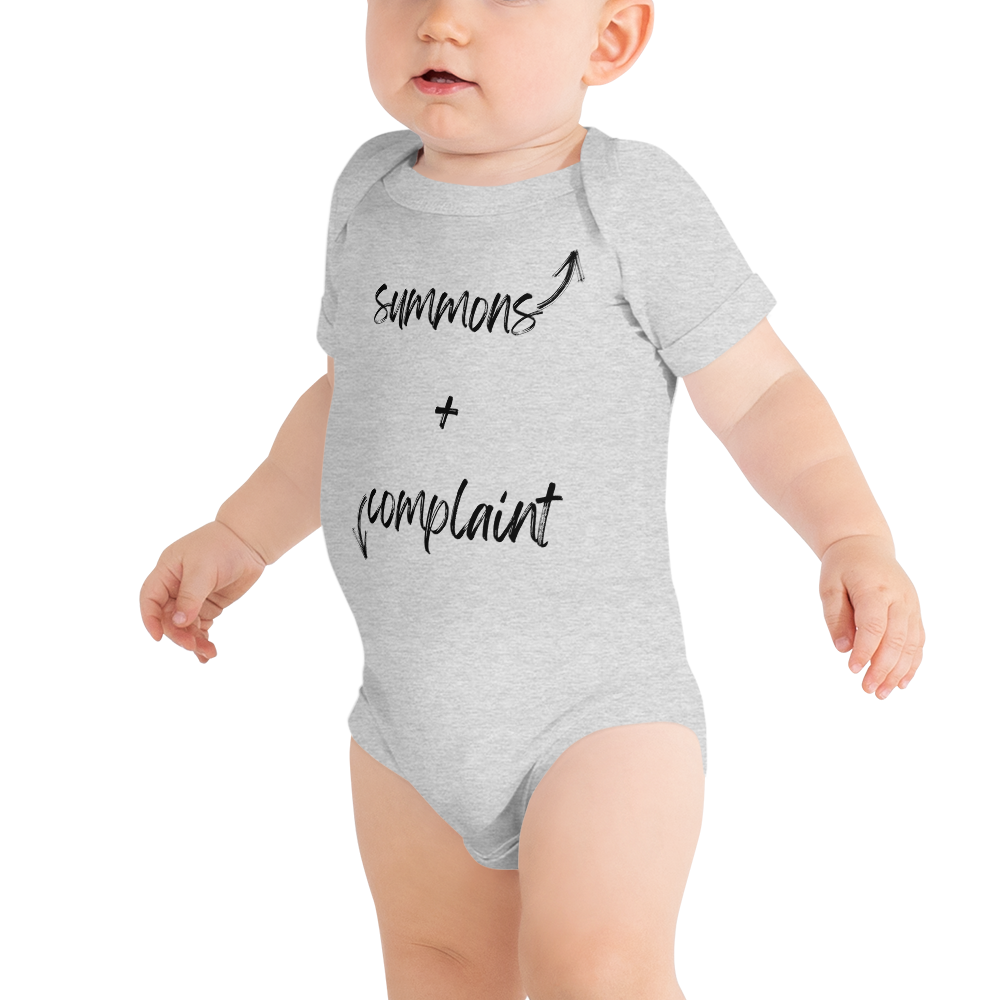 The "Summons + Complaint" Onesie !!! - THE COUNSELLE COLLECTION™