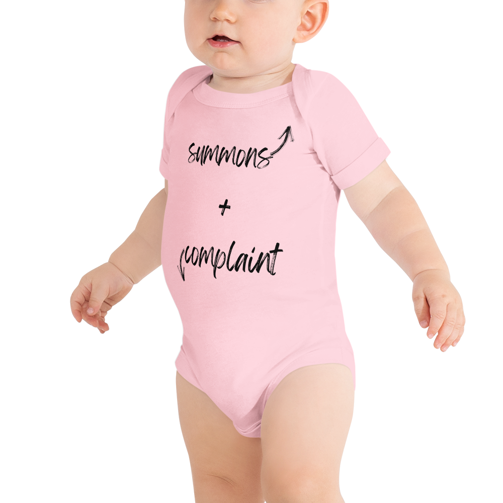 The "Summons + Complaint" Onesie !!! - THE COUNSELLE COLLECTION™