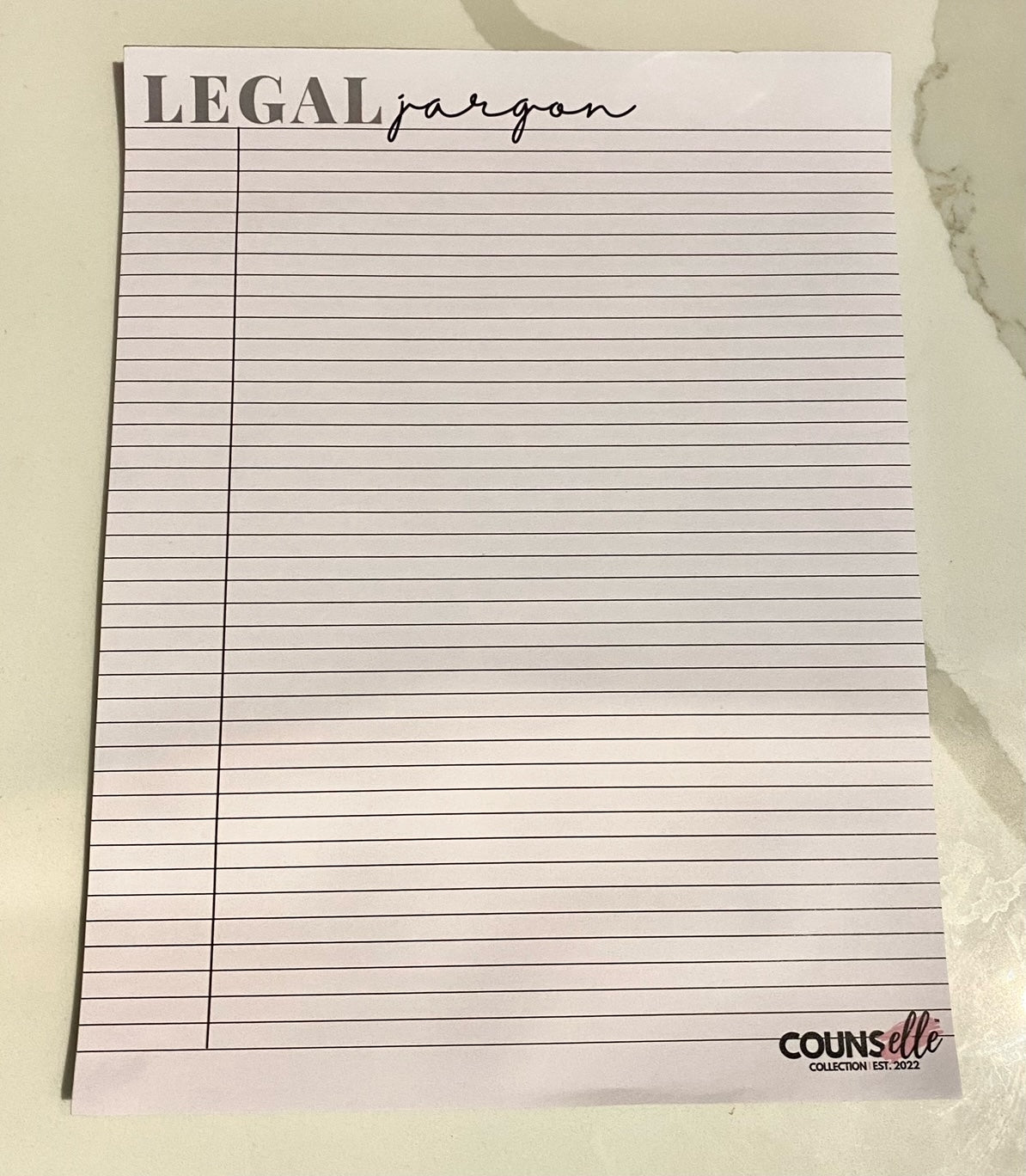 The "Legal Jargon" Notepad !! - THE COUNSELLE COLLECTION™