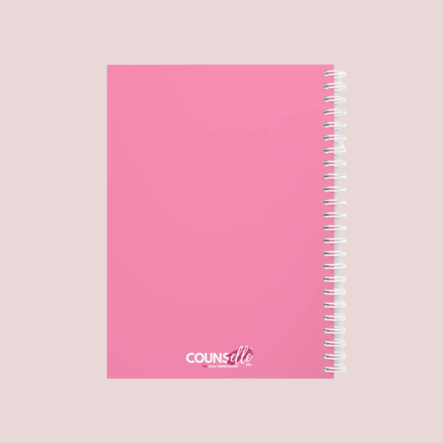 Notebook with the phrase "I can’t talk right now, I’m doing Lawyer girl sh*t" on the cover. Ring-bound with ruled pages for easy note-taking. Available in Black, Pinky, White, Grape, and Mellow Yellow, in both hardcover and softcover. Comes in two sizes: Small (5.5 x 8.5) and Large (8.5 x 11).