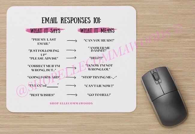 The "Emails 101" Mousepad !!