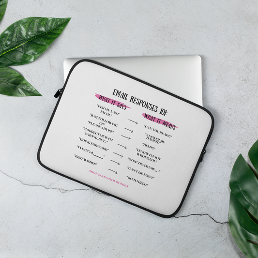 The "Emails 101" Laptop Sleeve !!