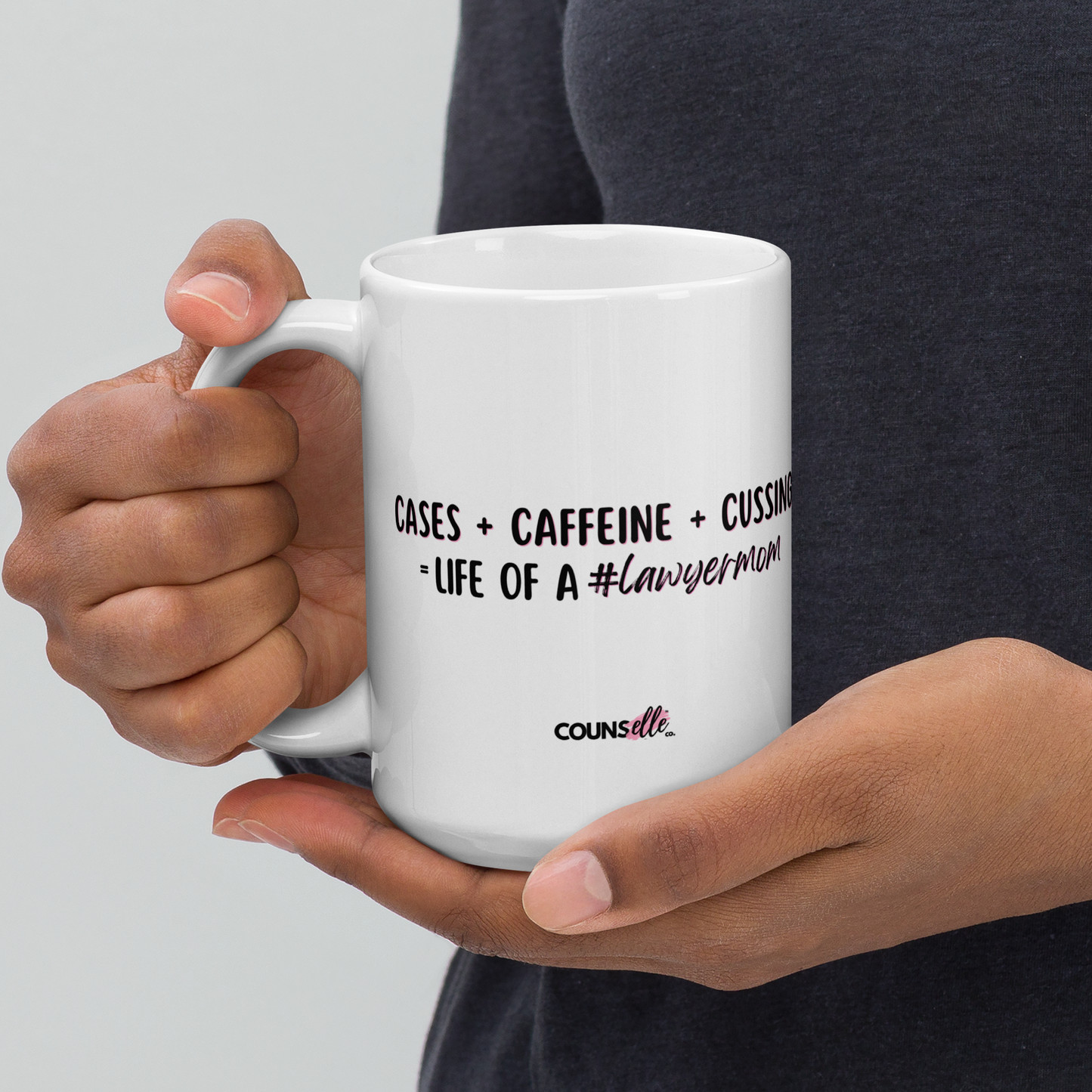 The "Cases + Caffeine + Cussing" Mug - THE COUNSELLE COLLECTION™